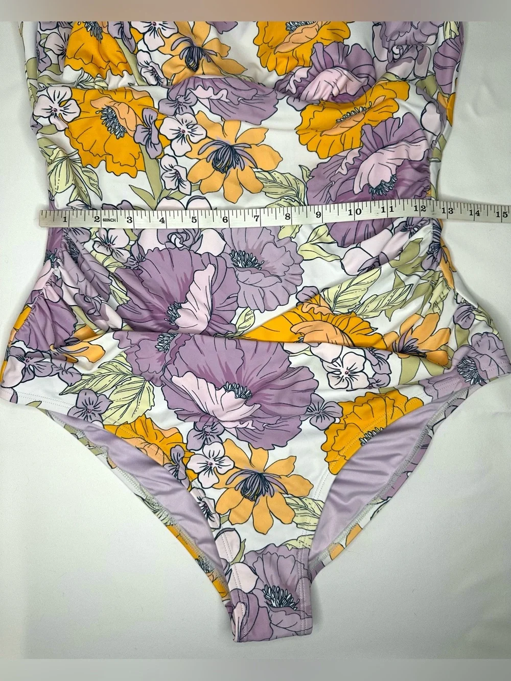 NWT Cupshe Pastel Floral One Piece Swimsuit Women Size Medium